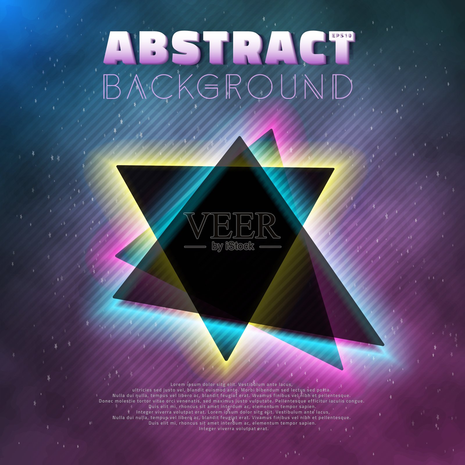 进入未来音乐抽象海报封面80年代设计模板素材