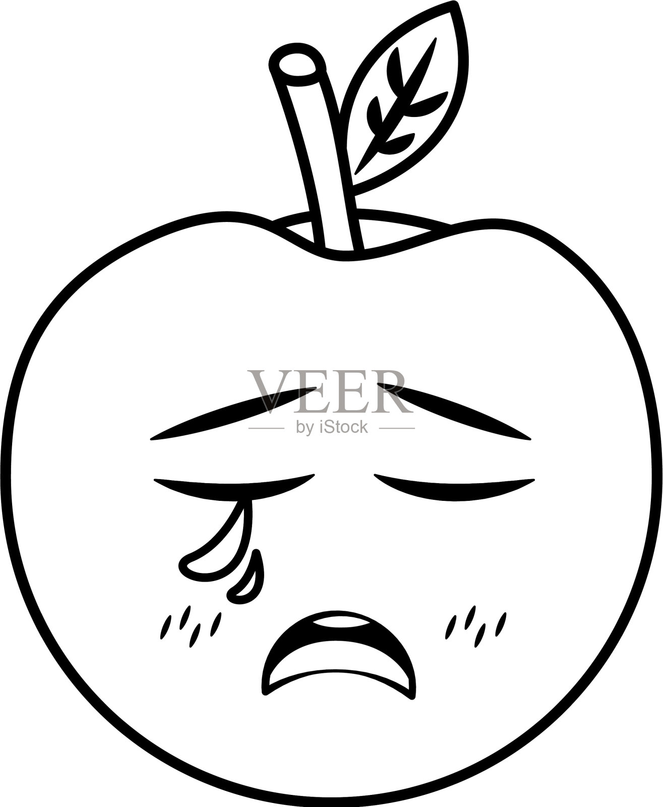 卡哇伊苹果卡通人物设计元素图片