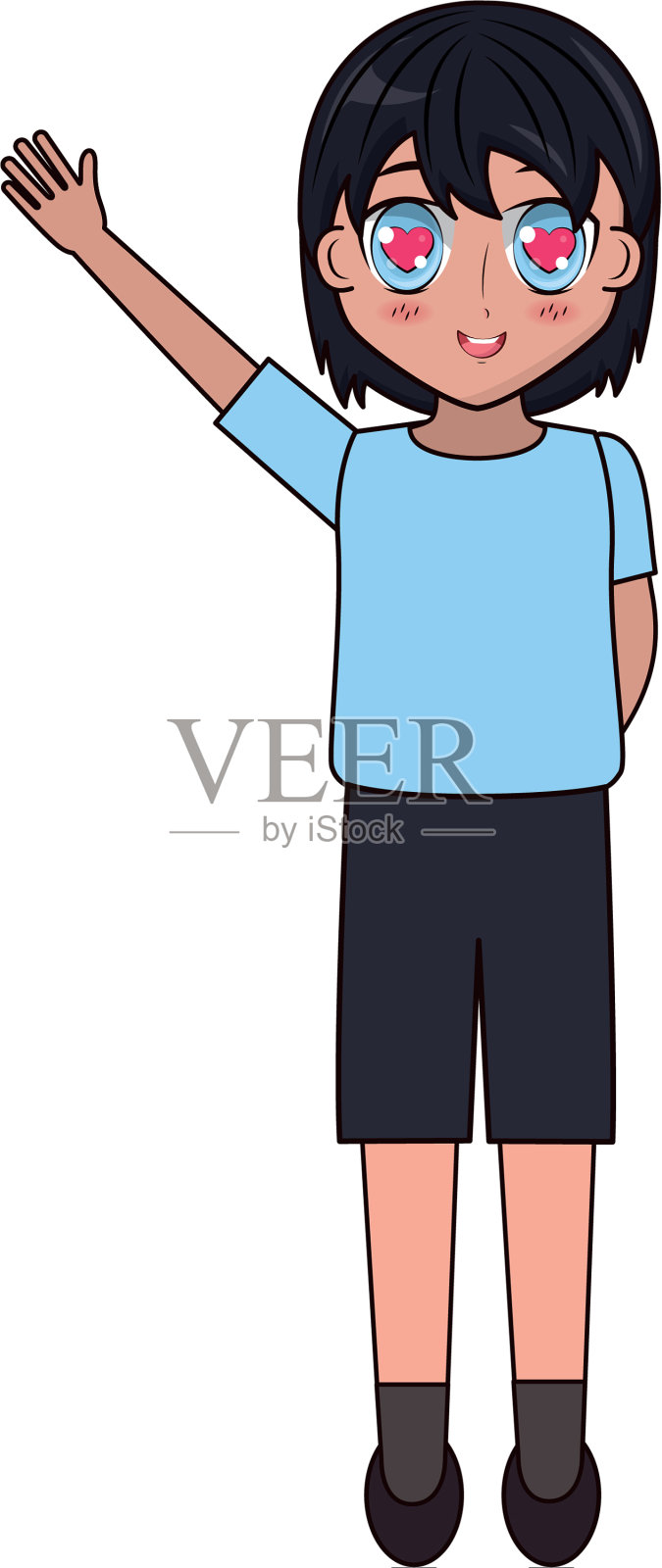 动漫男孩漫画人物设计元素图片