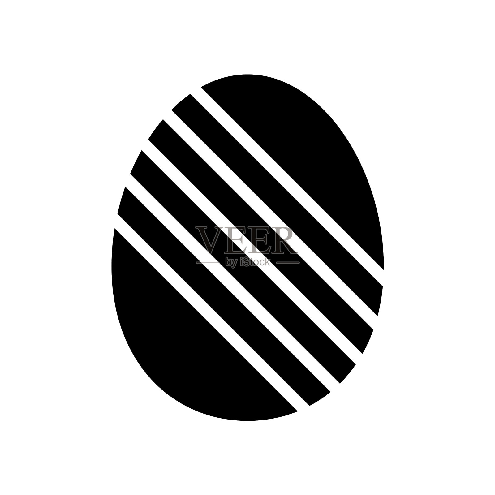 复活节彩蛋孤立复活节固体风格图标图标素材