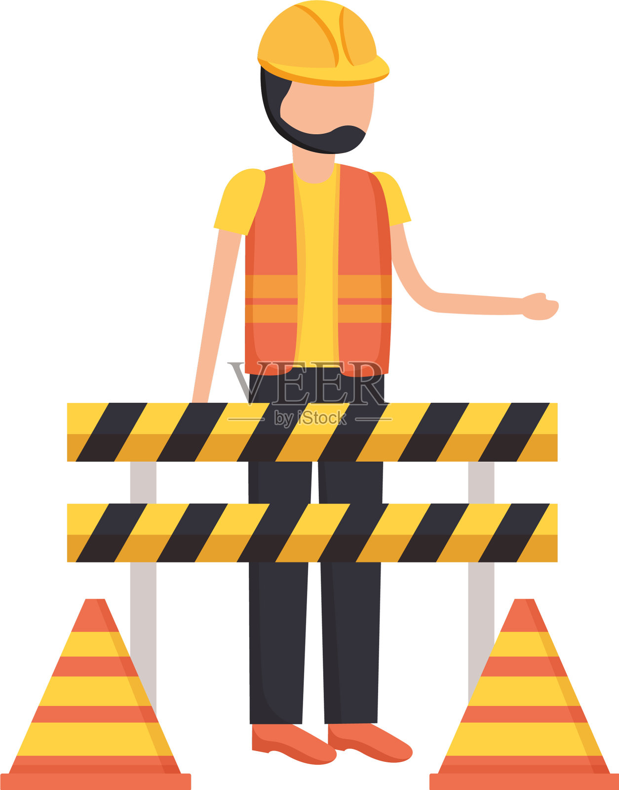 建筑工人交通设计元素图片