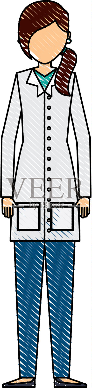 科学女性头像设计元素图片