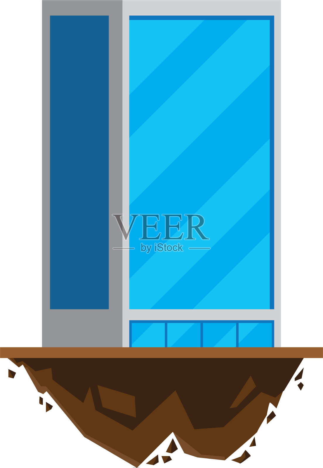 地形地面上的城市建筑设计元素图片