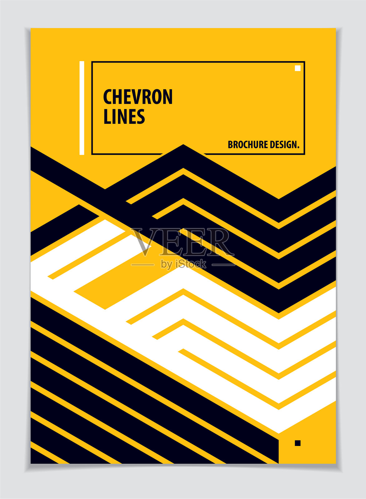 极简的封面小册子设计几何设计模板素材