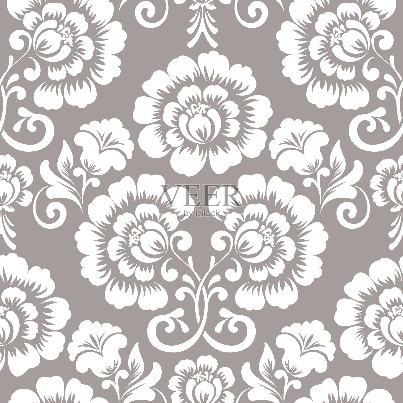 花无缝图案元素插画图片素材