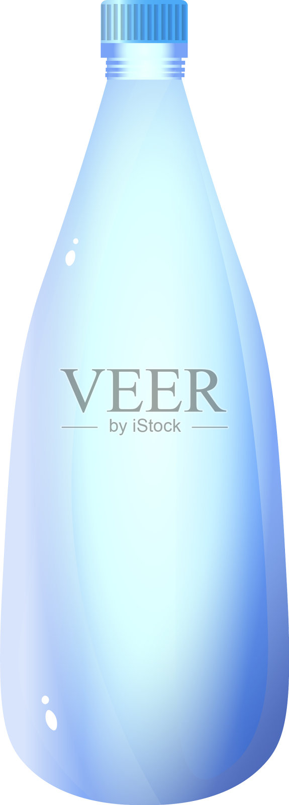 长方形塑料水瓶设计与剪裁设计元素图片