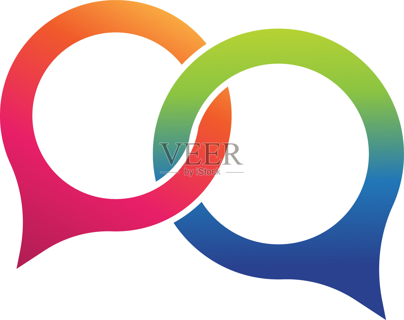 语音气泡图标标志模板设计元素图片