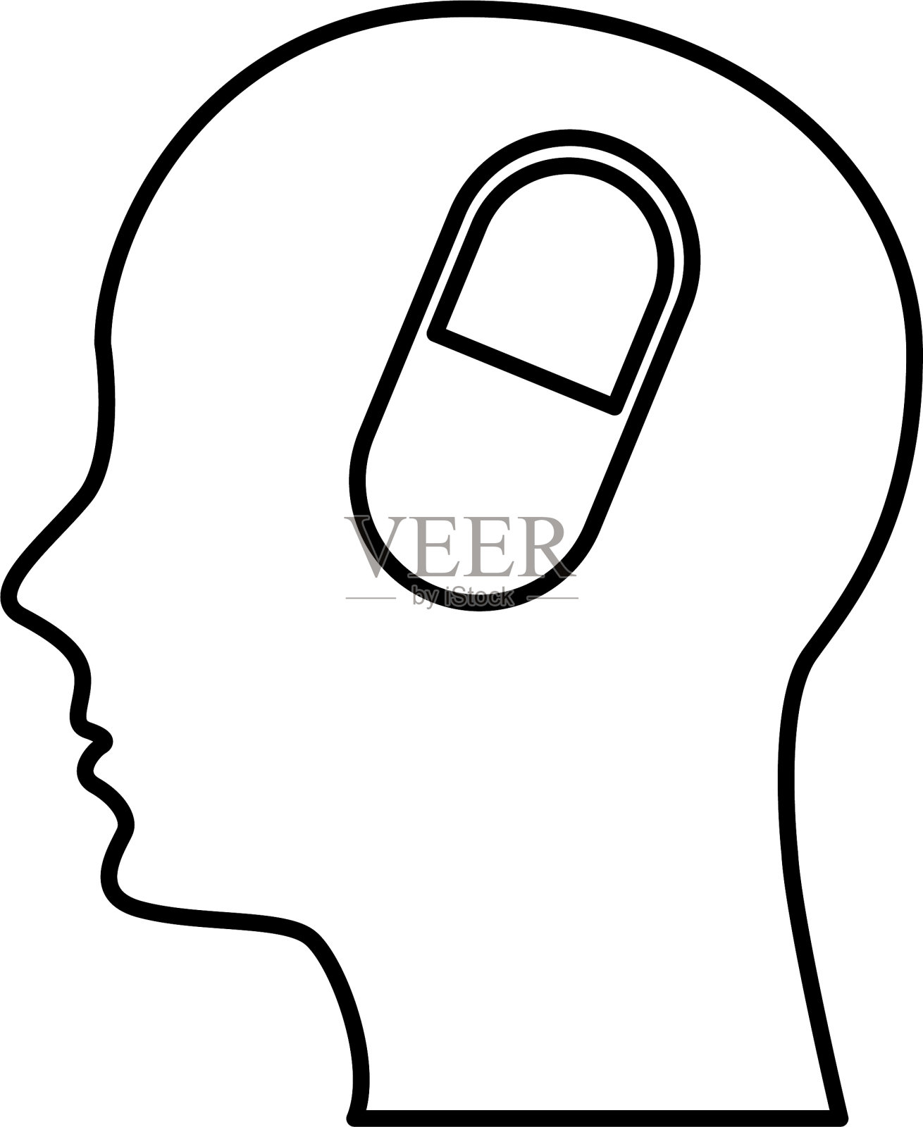 胶囊人体剖面图插画图片素材