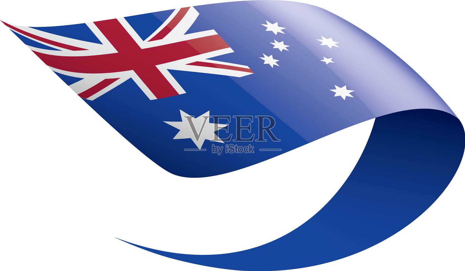 澳大利亚国旗上有白色设计元素图片
