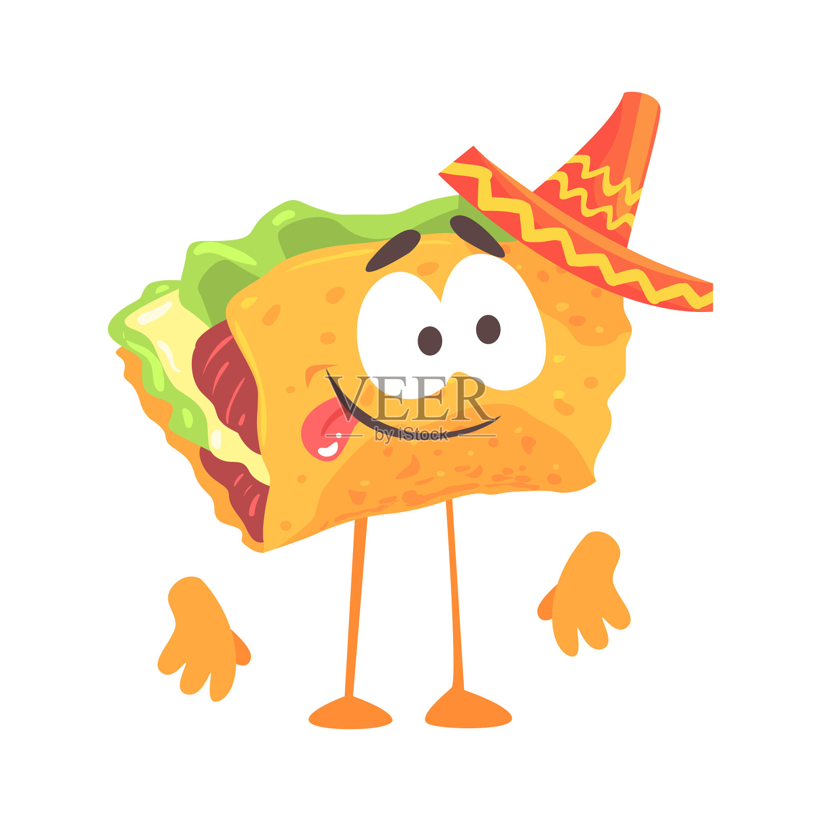 有肉和蔬菜特点的墨西哥玉米卷设计元素图片