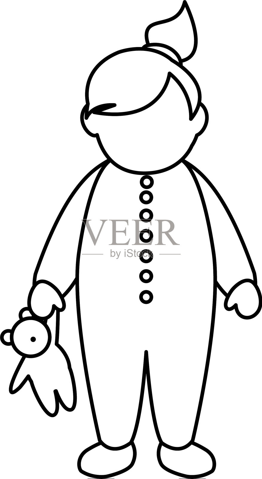 美丽的小女孩性格设计元素图片