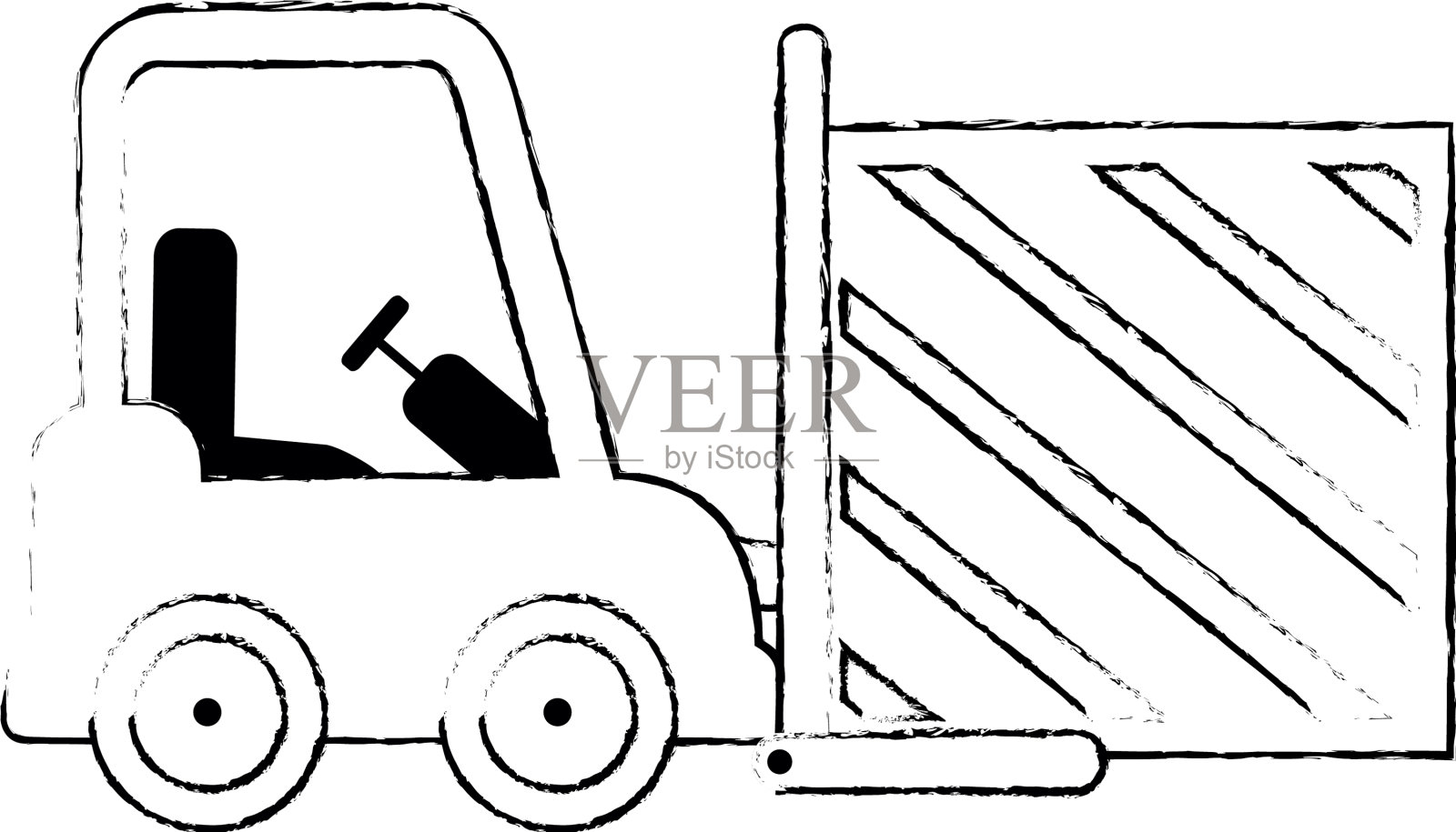 带箱叉车设计元素图片