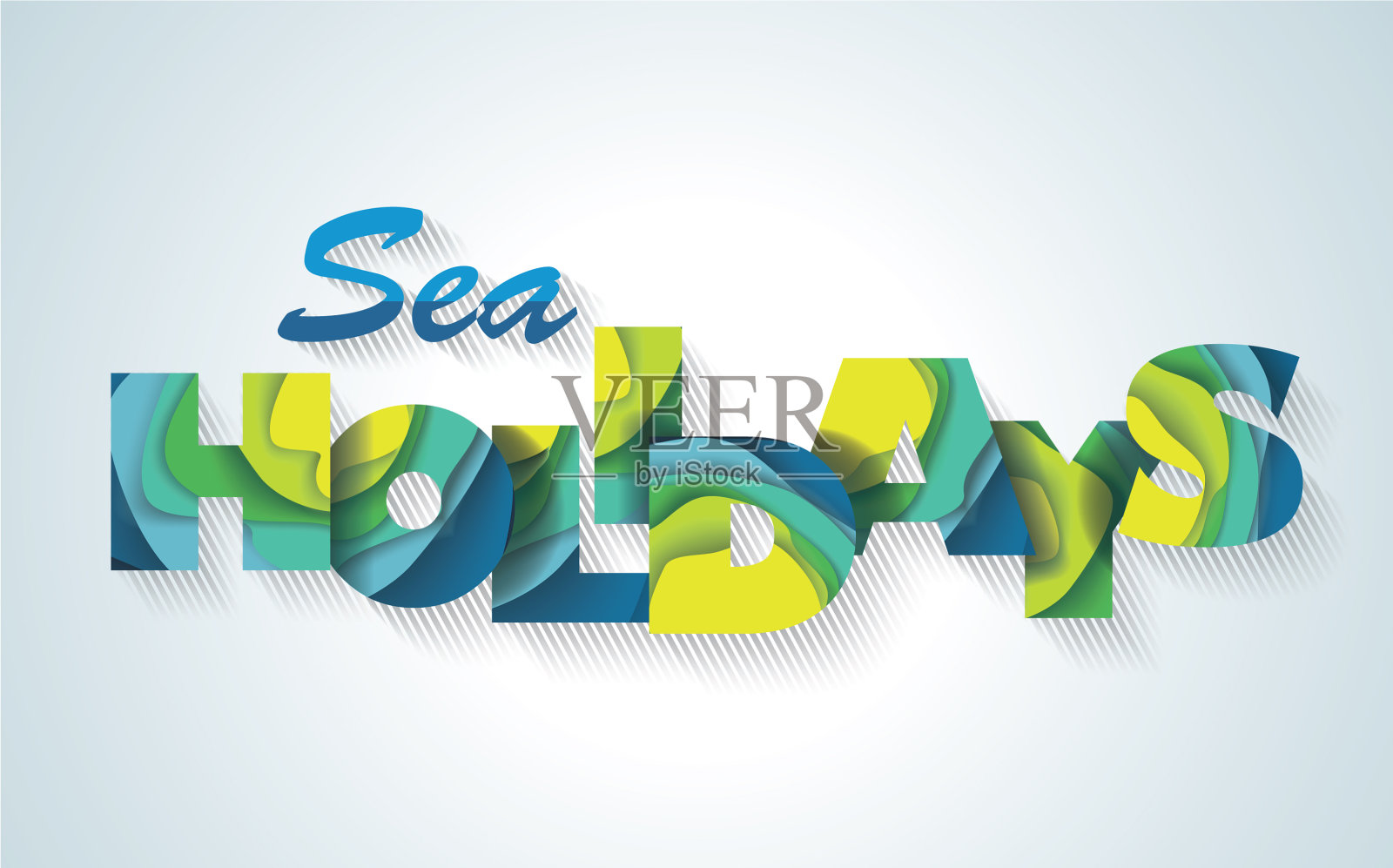 海假日横幅快乐度假卡享受插画图片素材