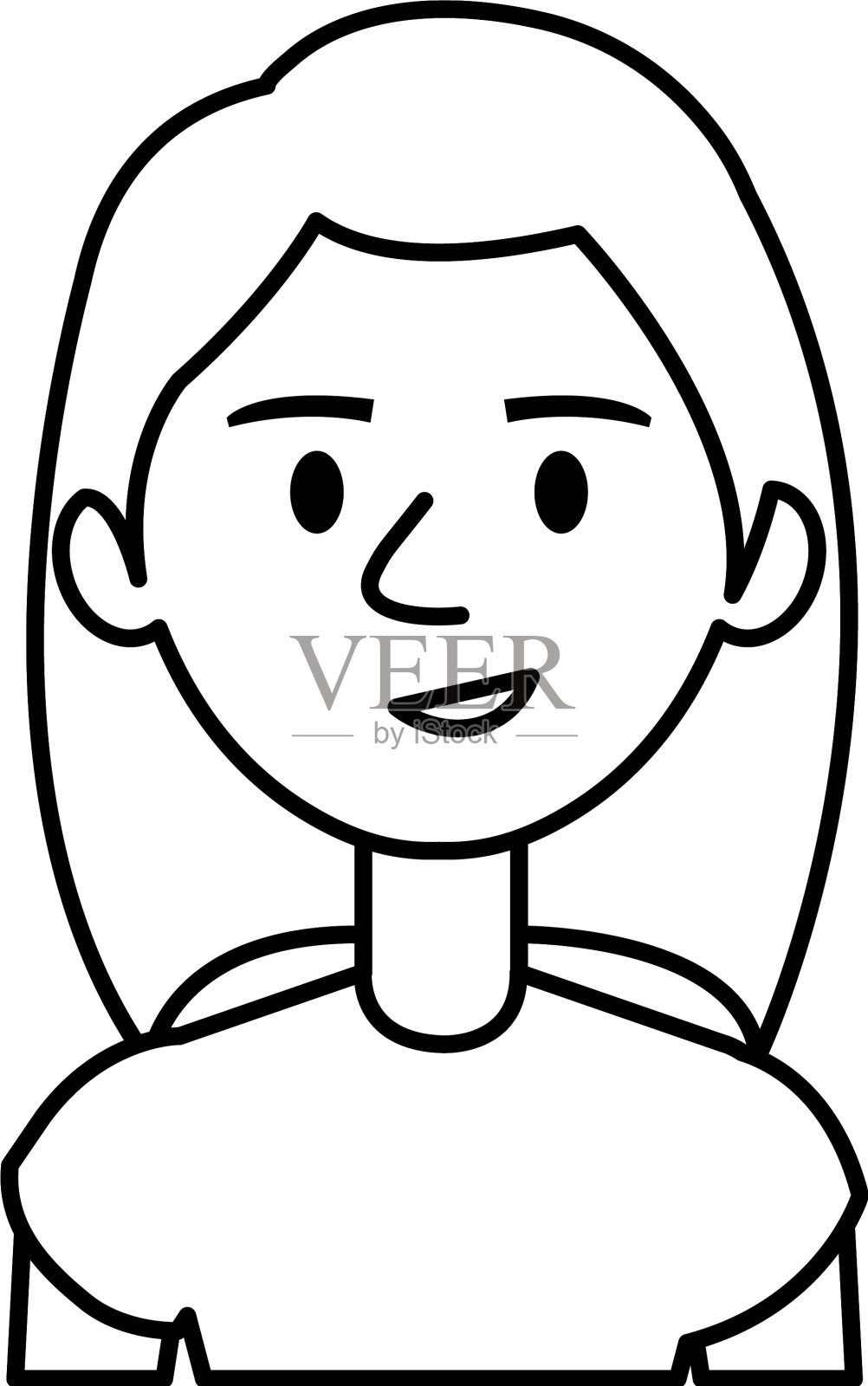 美丽而年轻的女人性格设计元素图片