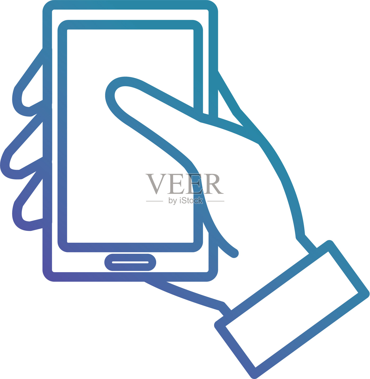 用智能手机给人做手势设计元素图片