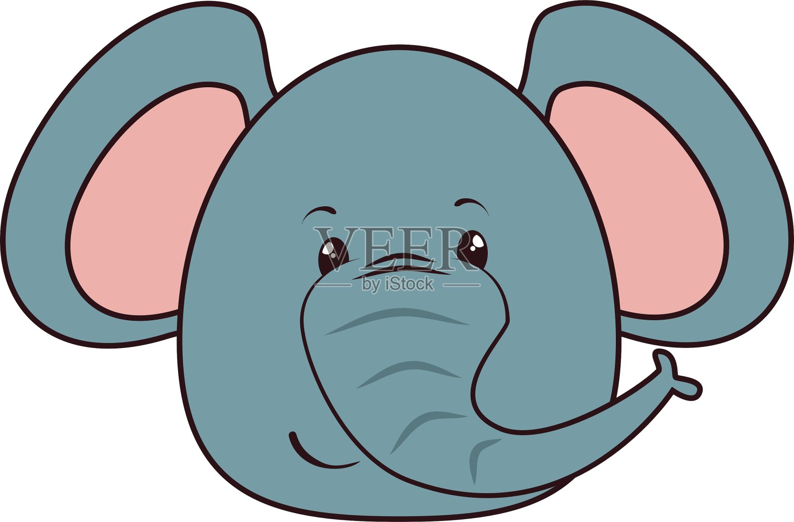 大象的动物卡通设计元素图片