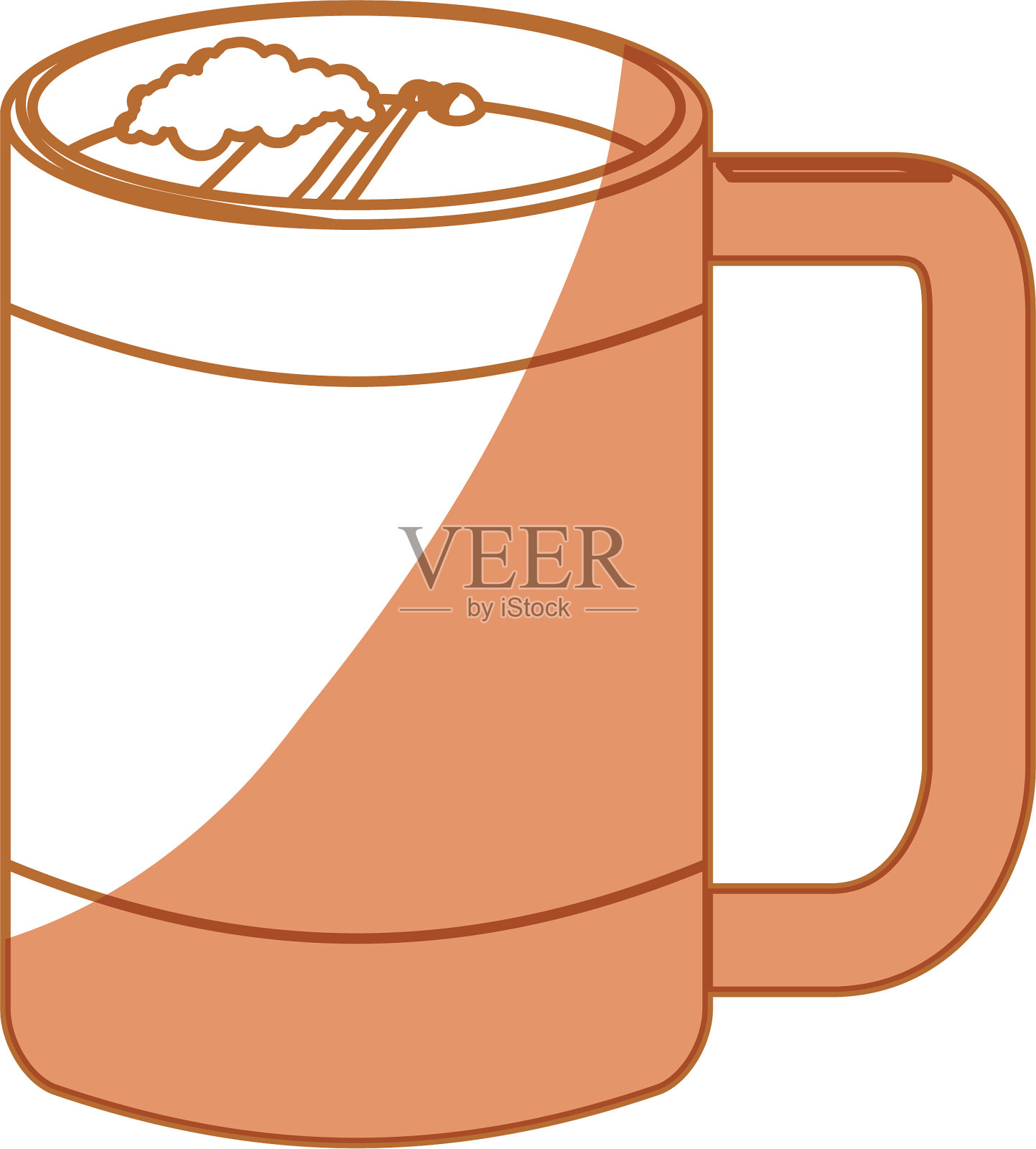 美味的咖啡杯插画图片素材