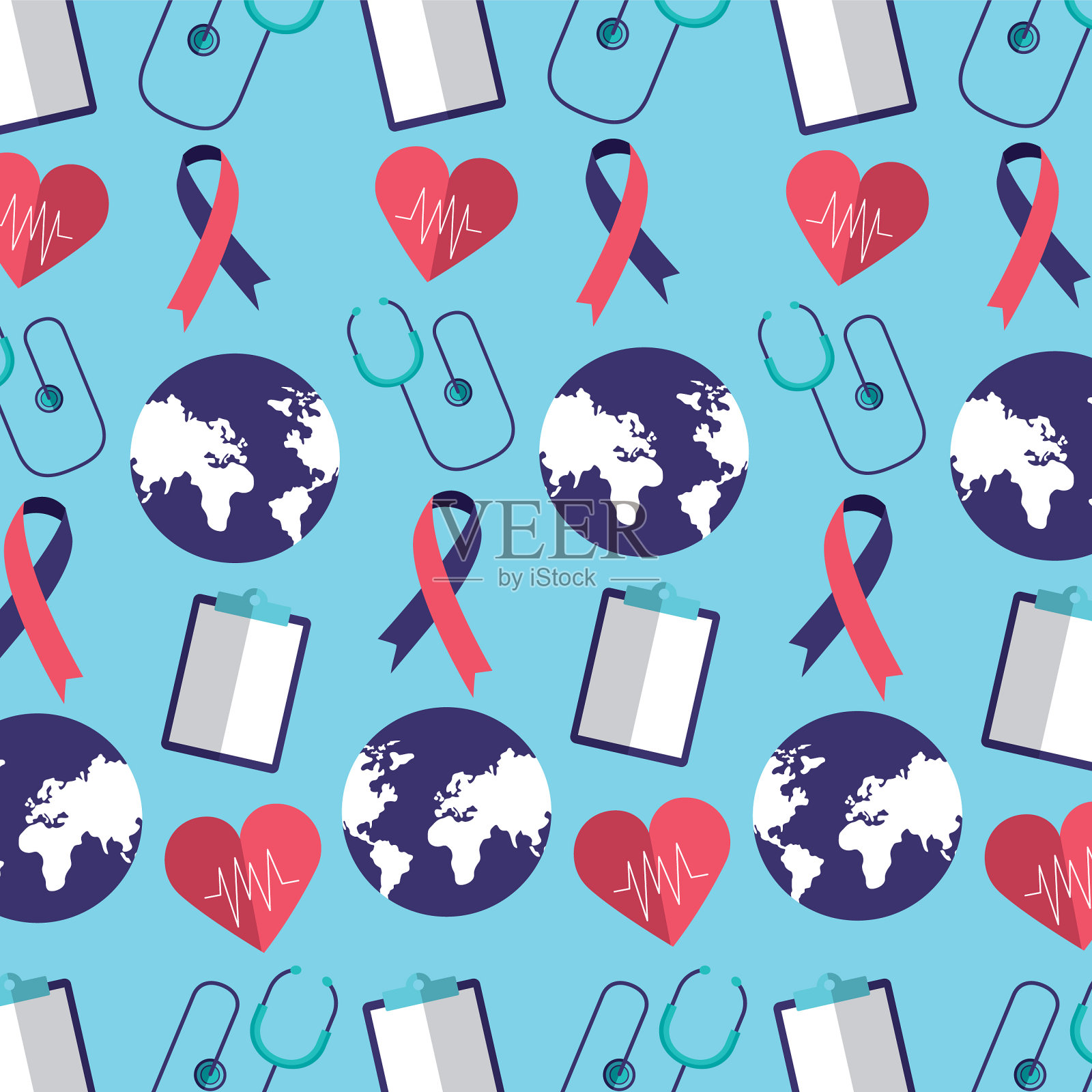 世界卫生日插画图片素材