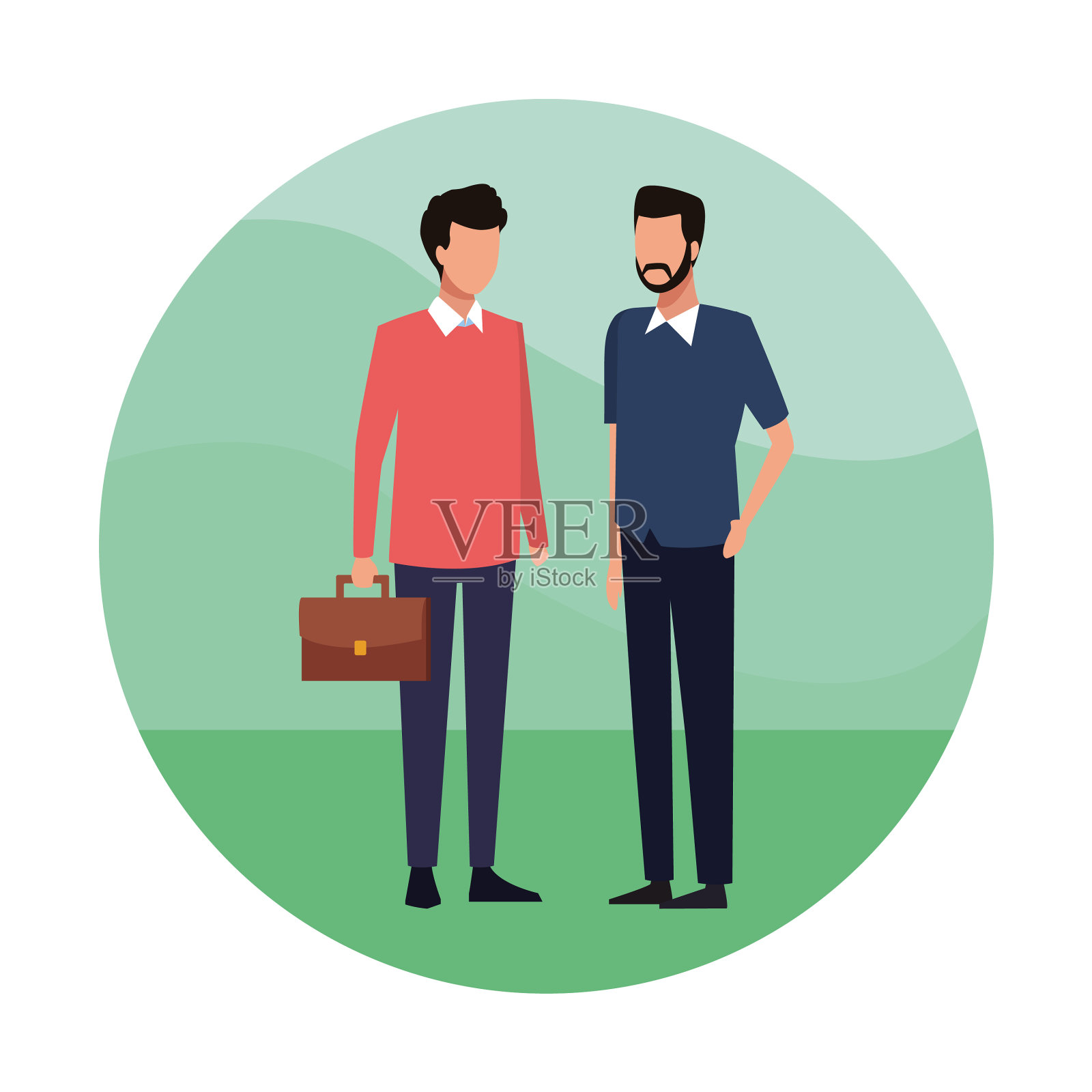 商人说的卡通插画图片素材