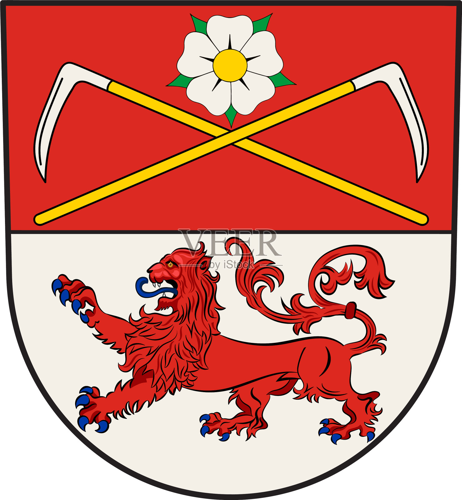 北方马里恩黑德的纹章插画图片素材