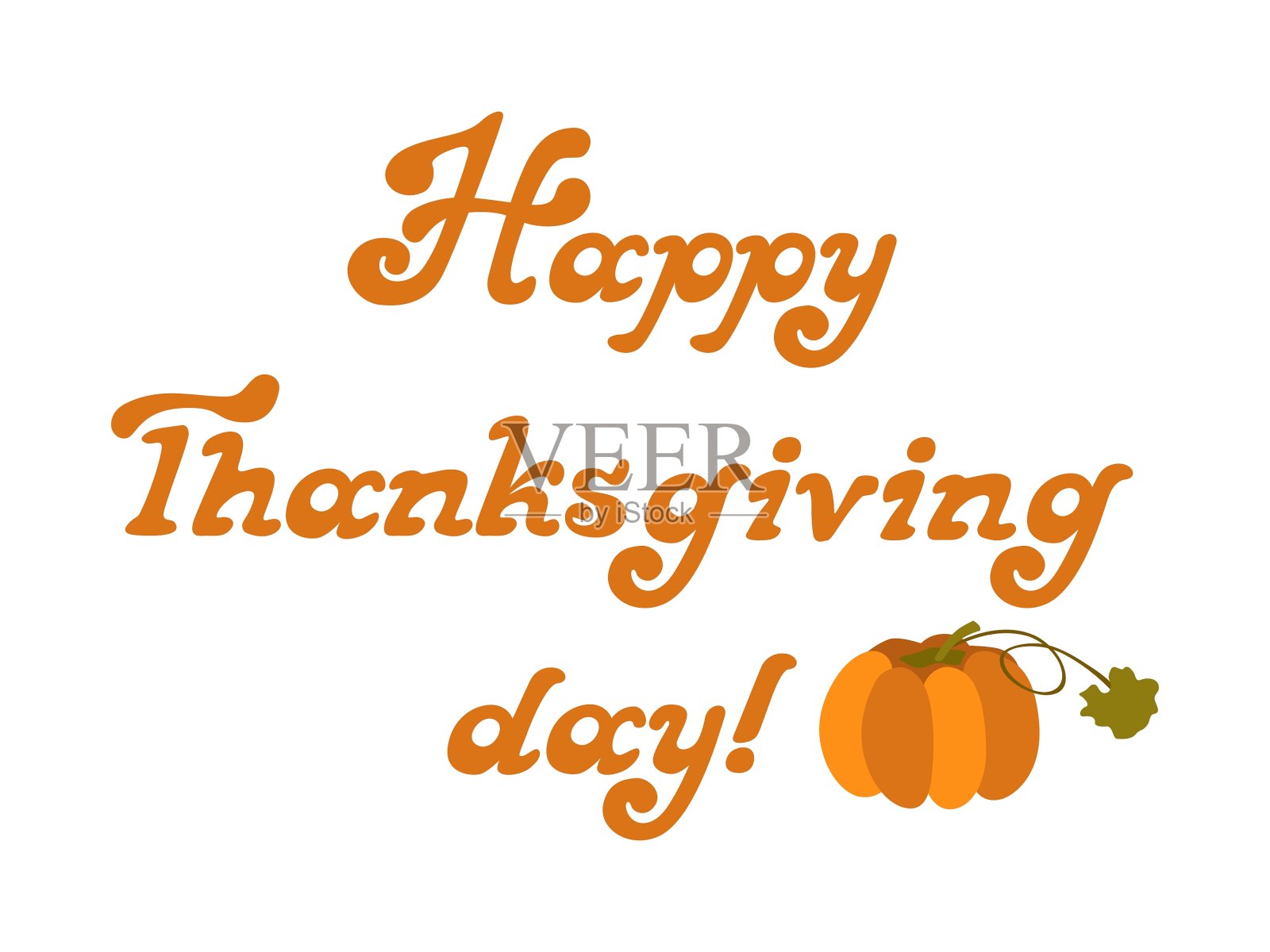 感恩节快乐，字型同插画图片素材