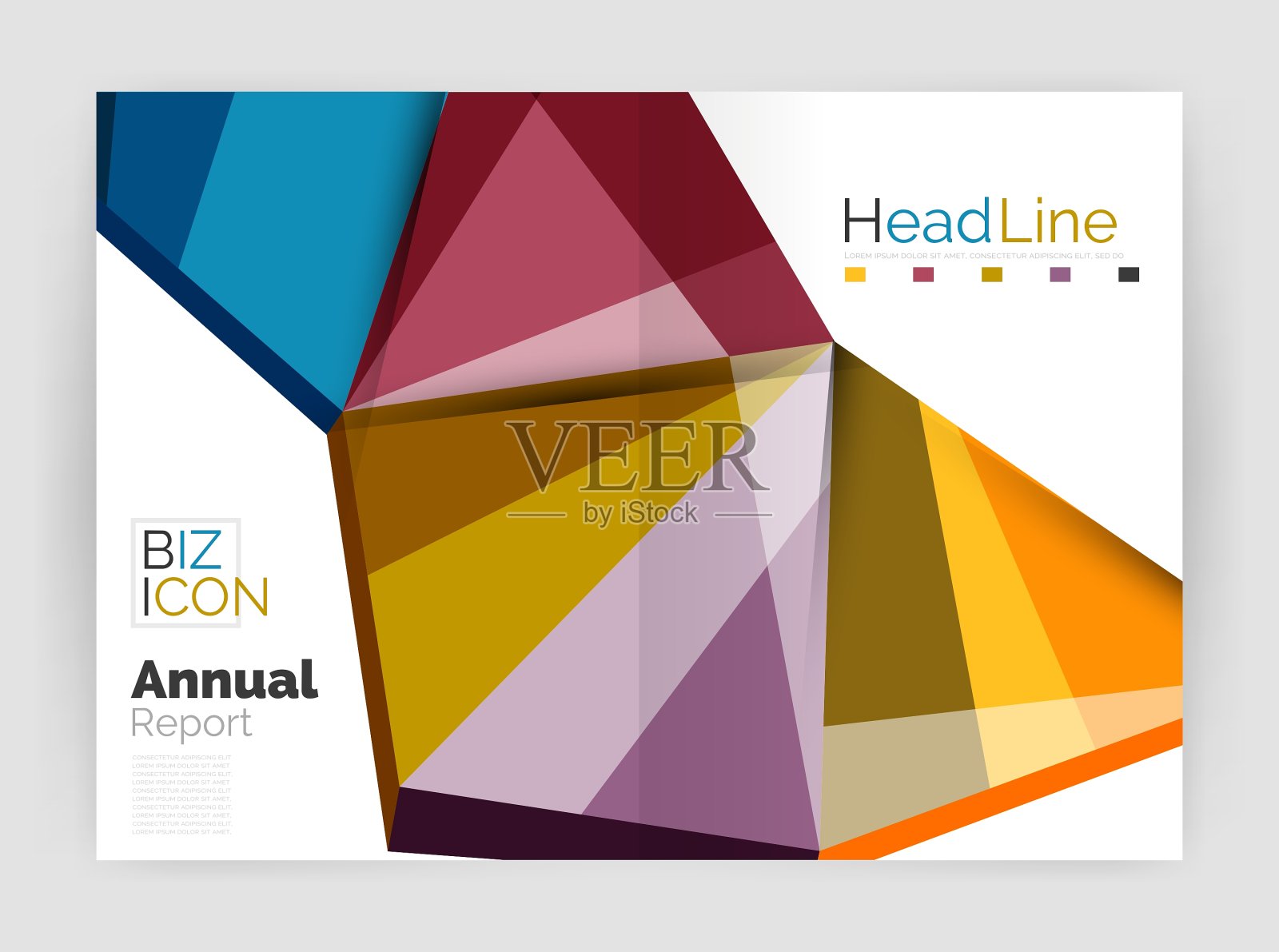 商业抽象几何财务报表插画图片素材