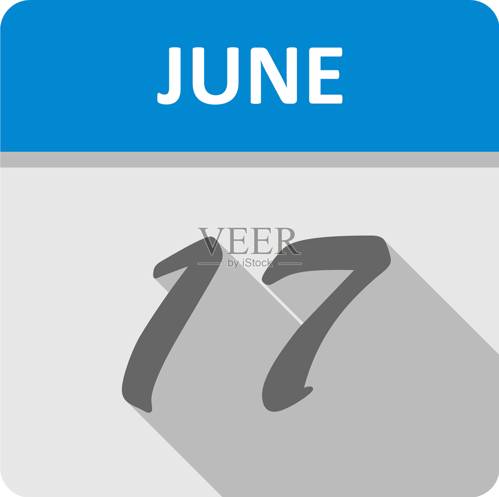 6月17日是单历的日期设计元素图片