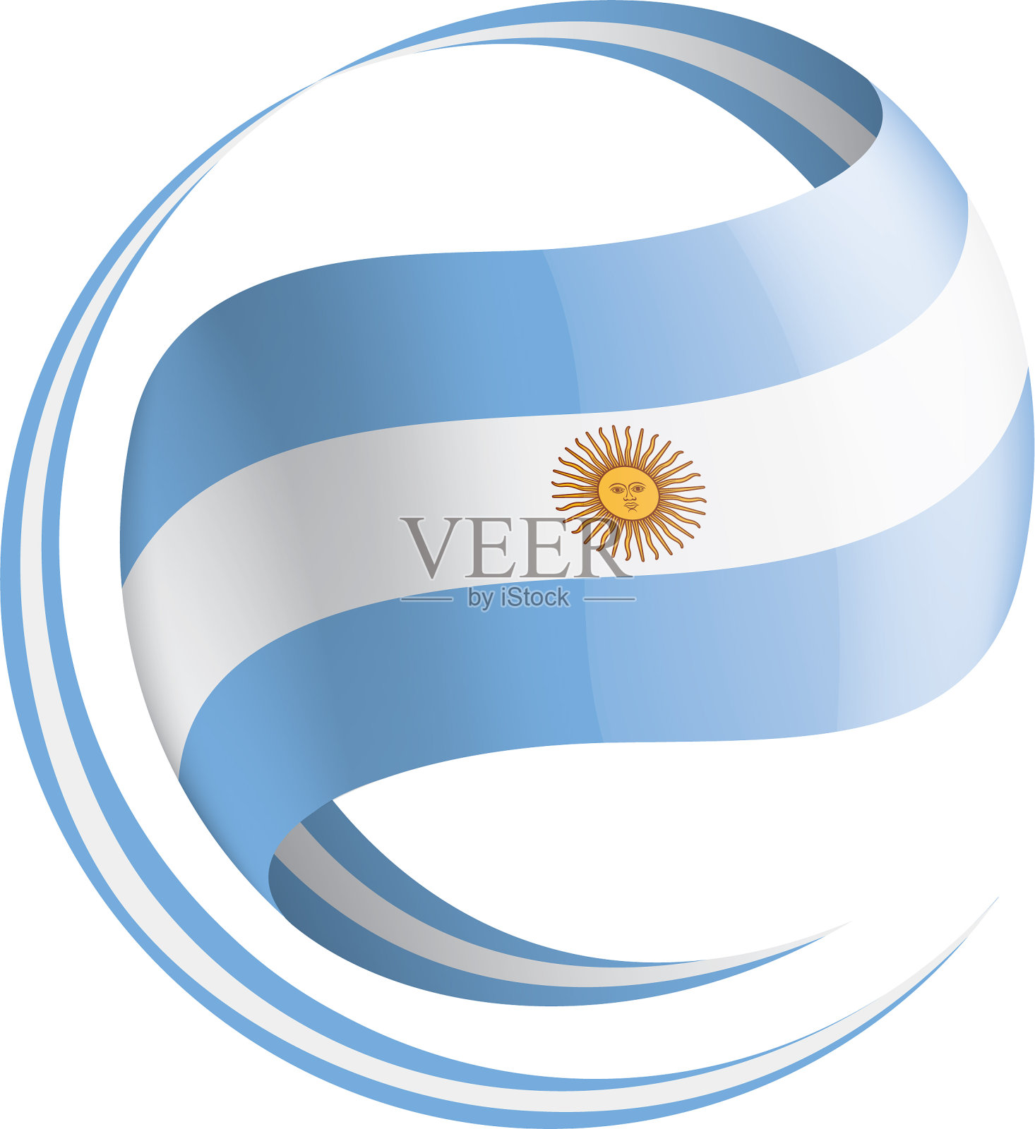 阿根廷国旗上有白色设计元素图片