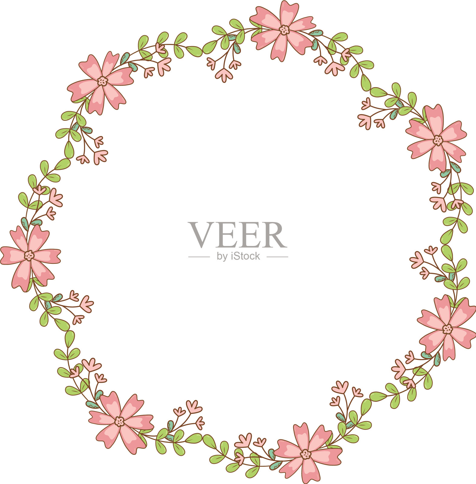 可爱的花冠设计元素图片