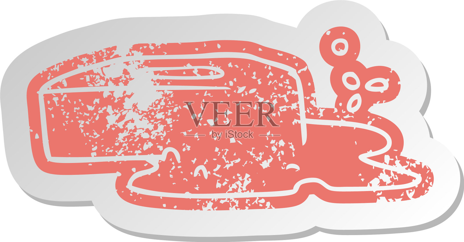 泡沫肥皂的破旧贴纸设计元素图片