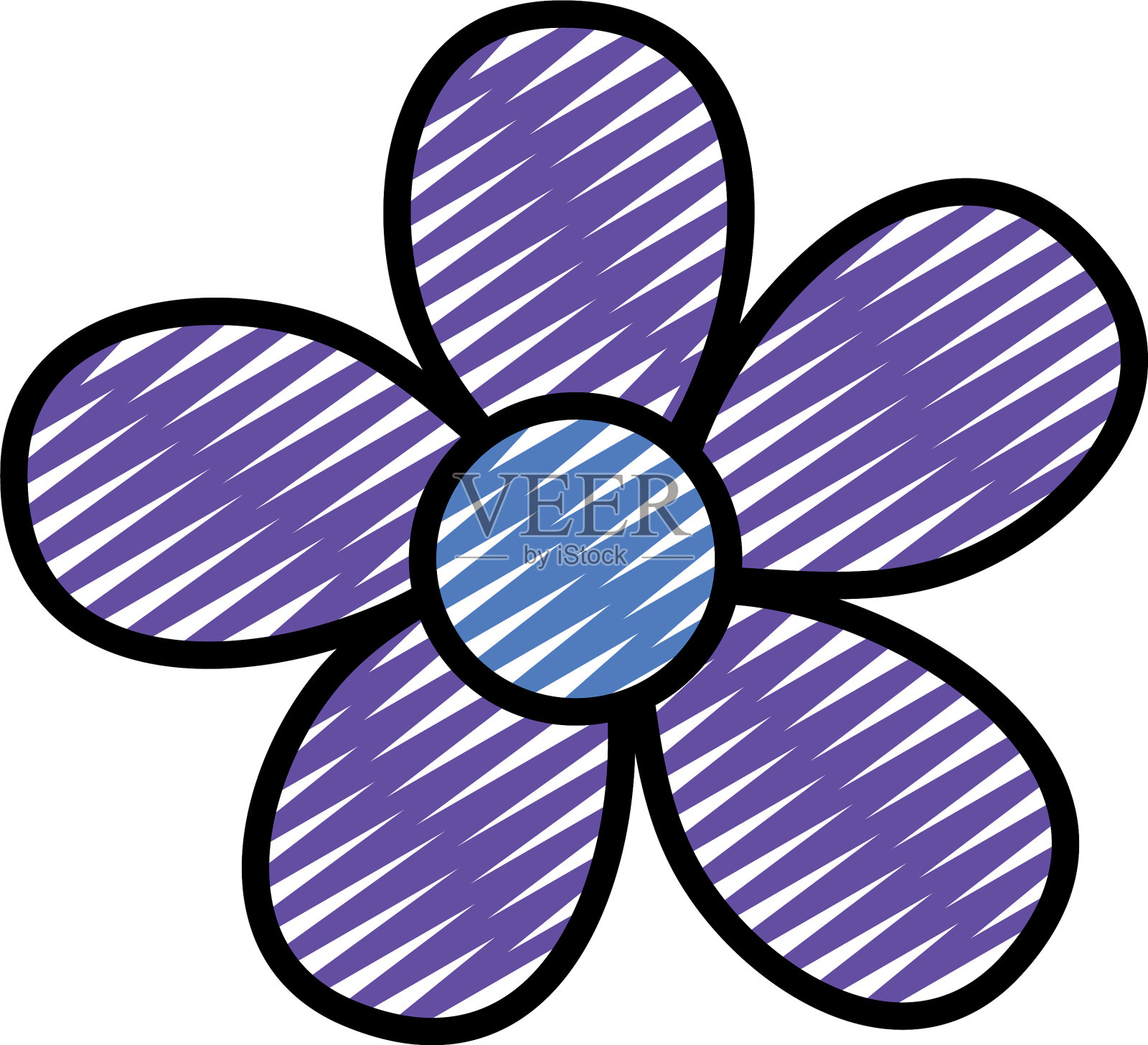 画上漂亮的花瓣自然风格设计元素图片