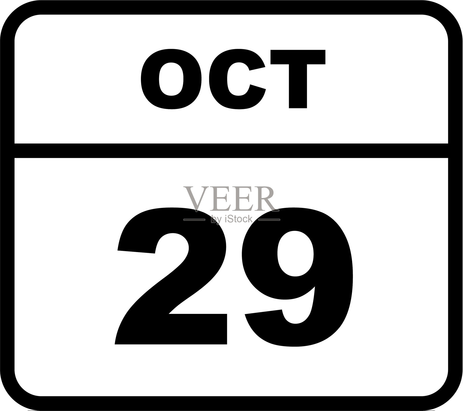 10月29日是单日日历设计元素图片