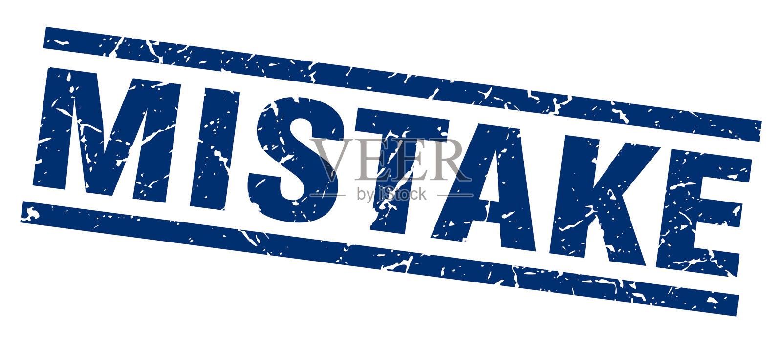 方形垃圾蓝色错误邮票插画图片素材