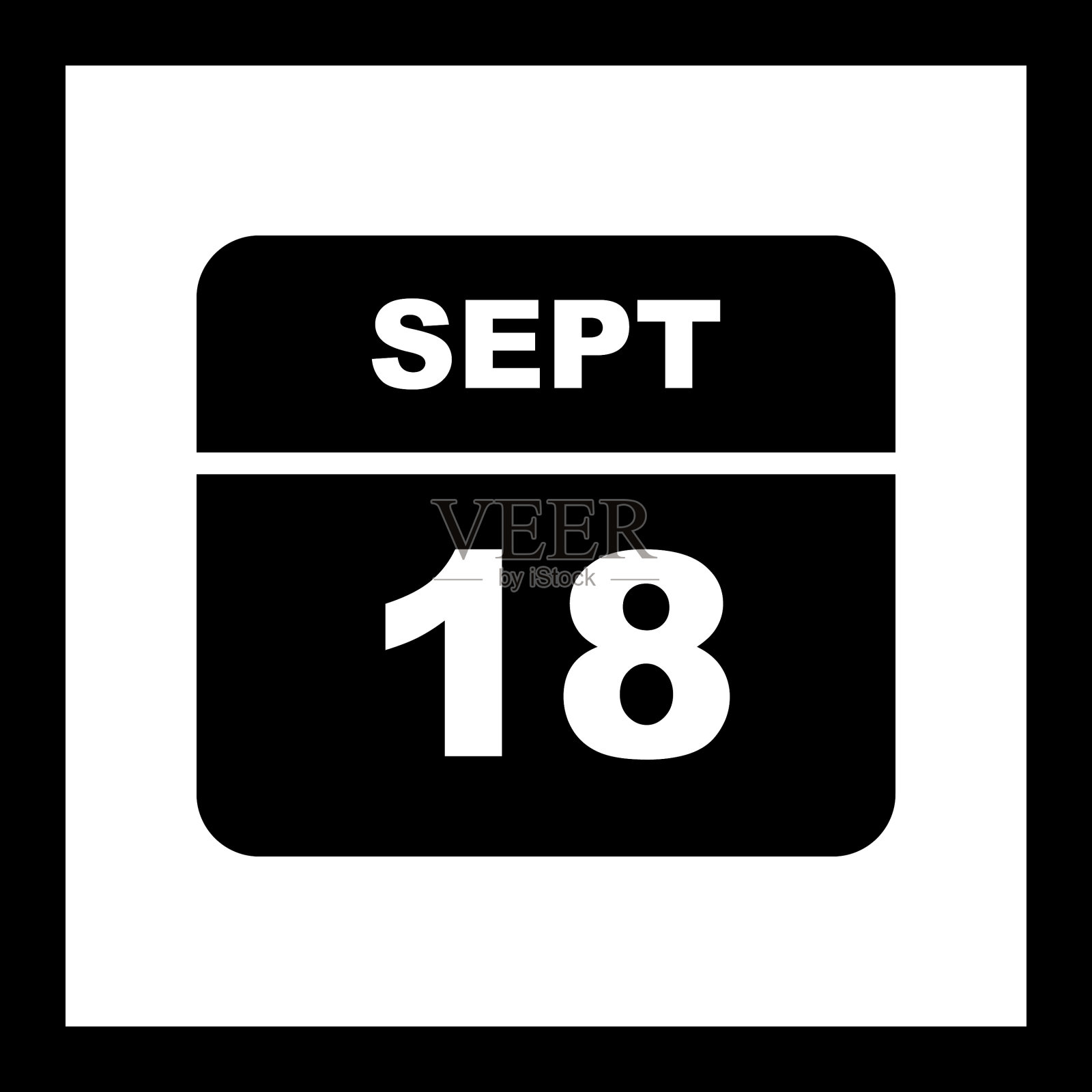 9月18日是单日日历插画图片素材