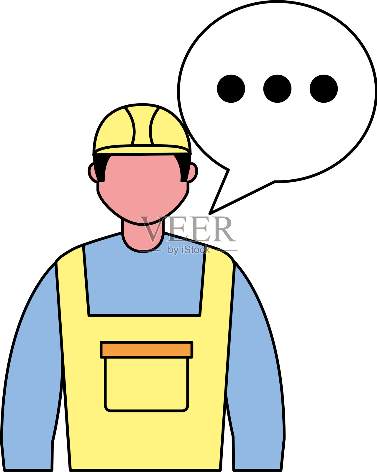 建设者性格劳动言语泡沫设计元素图片