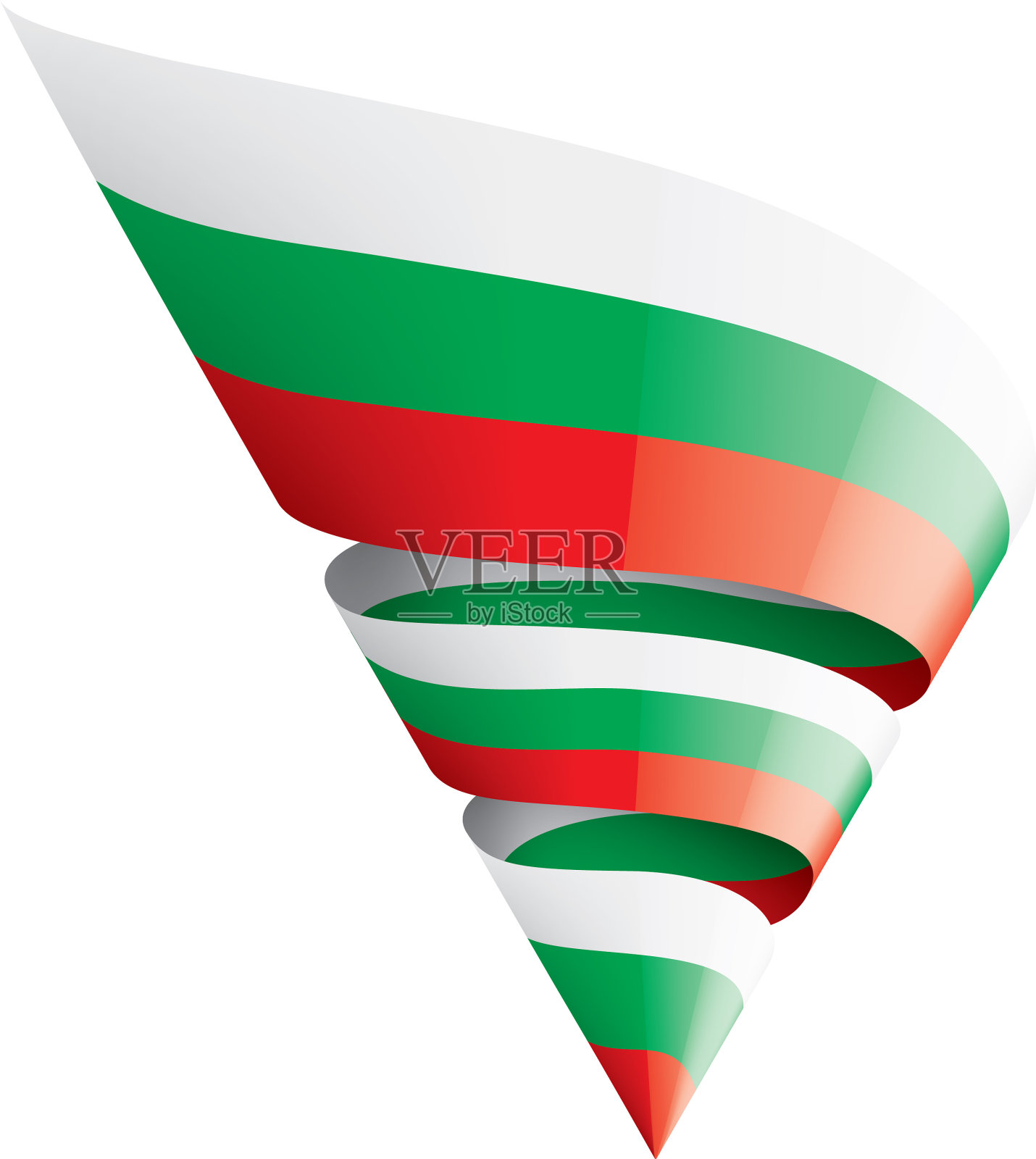 保加利亚国旗上有白色设计元素图片