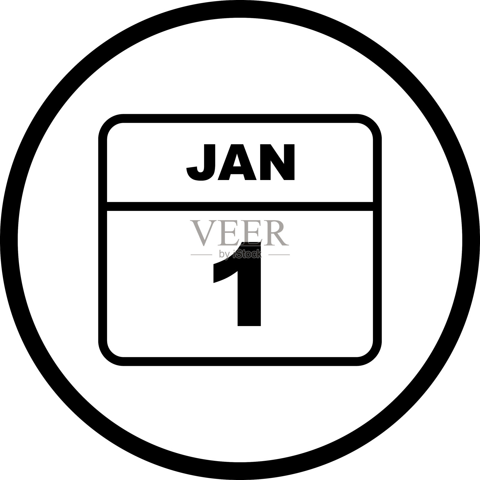 1月1日是单历插画图片素材