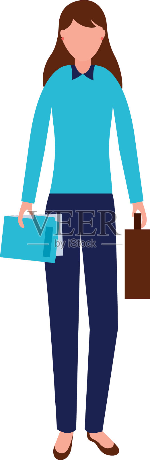 商人性格女性设计元素图片