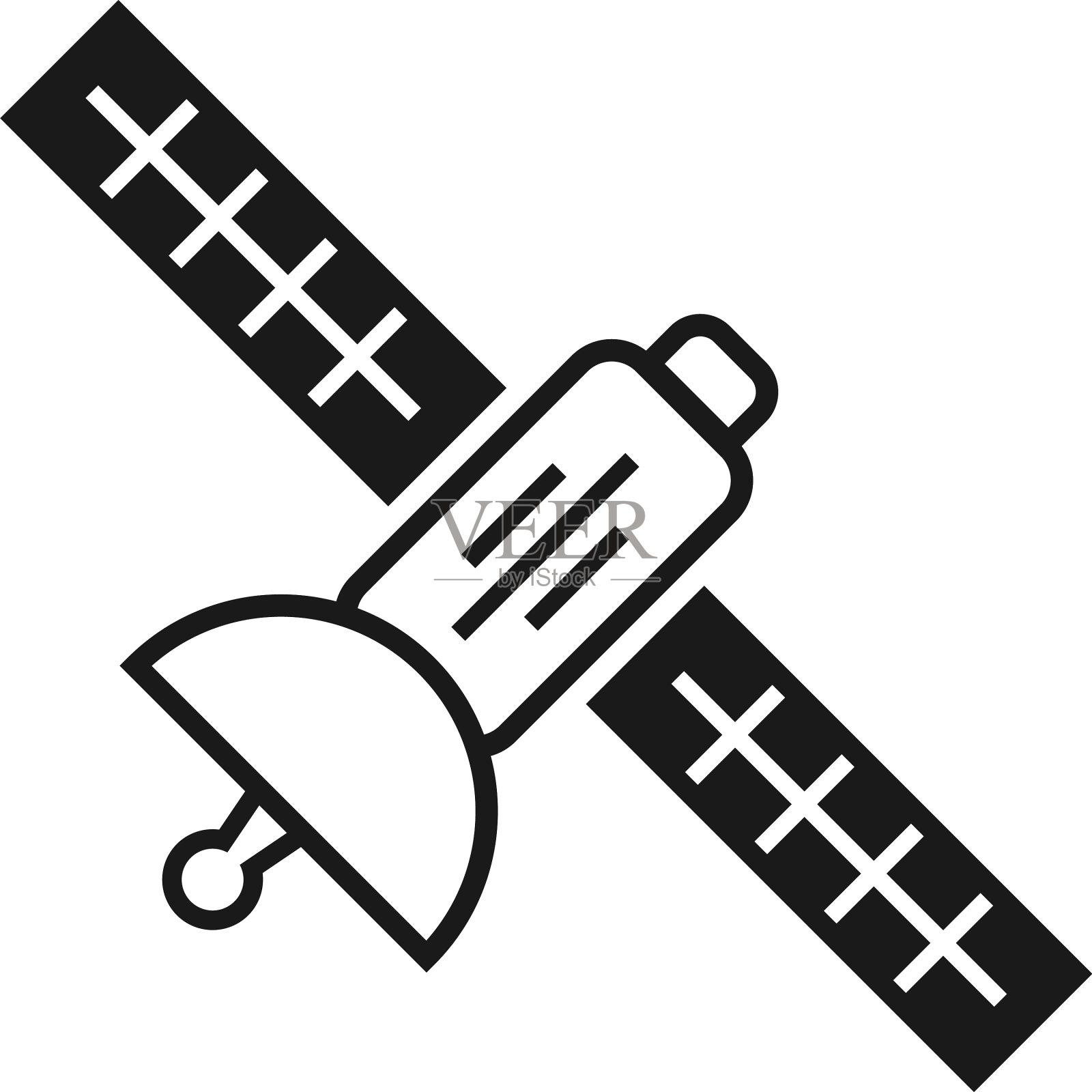 卫星图标设计模板隔离图标素材