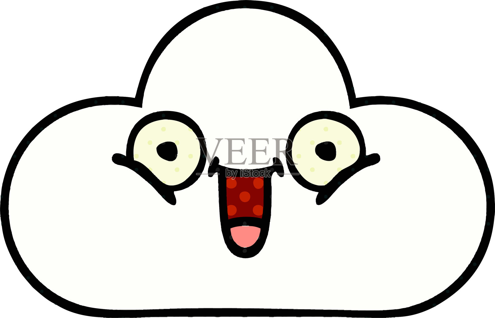 漫画风格的卡通白云设计元素图片