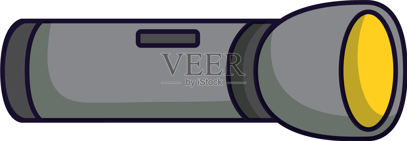 白色背景上的手电筒设备设计元素图片