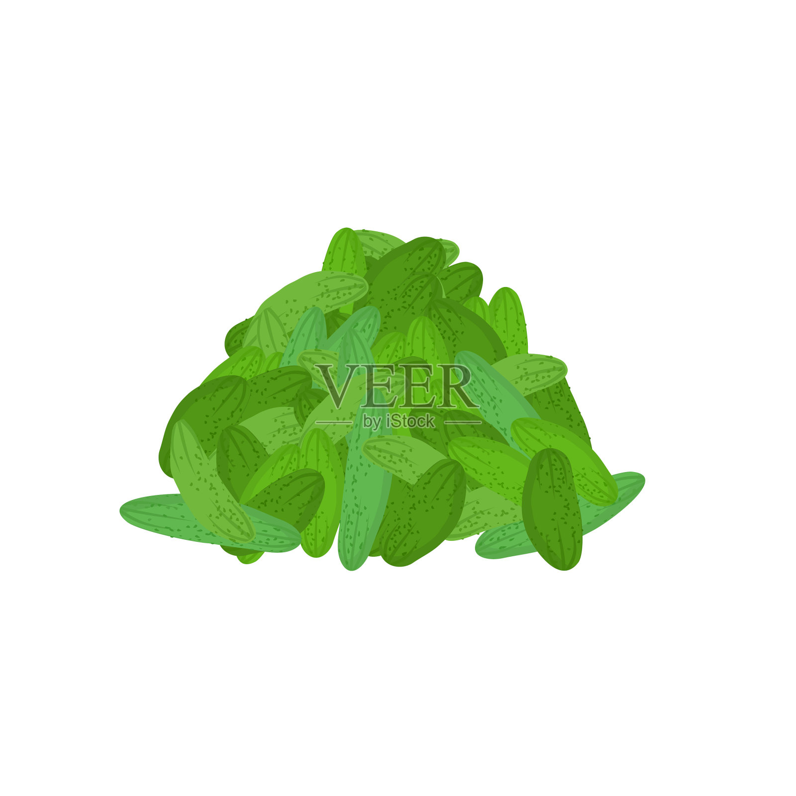 大量的黄瓜，大量的蔬菜上大丰收设计元素图片