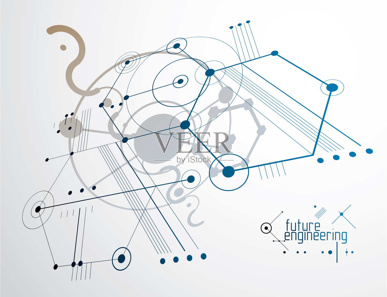 工业和工程背景的未来插画图片素材