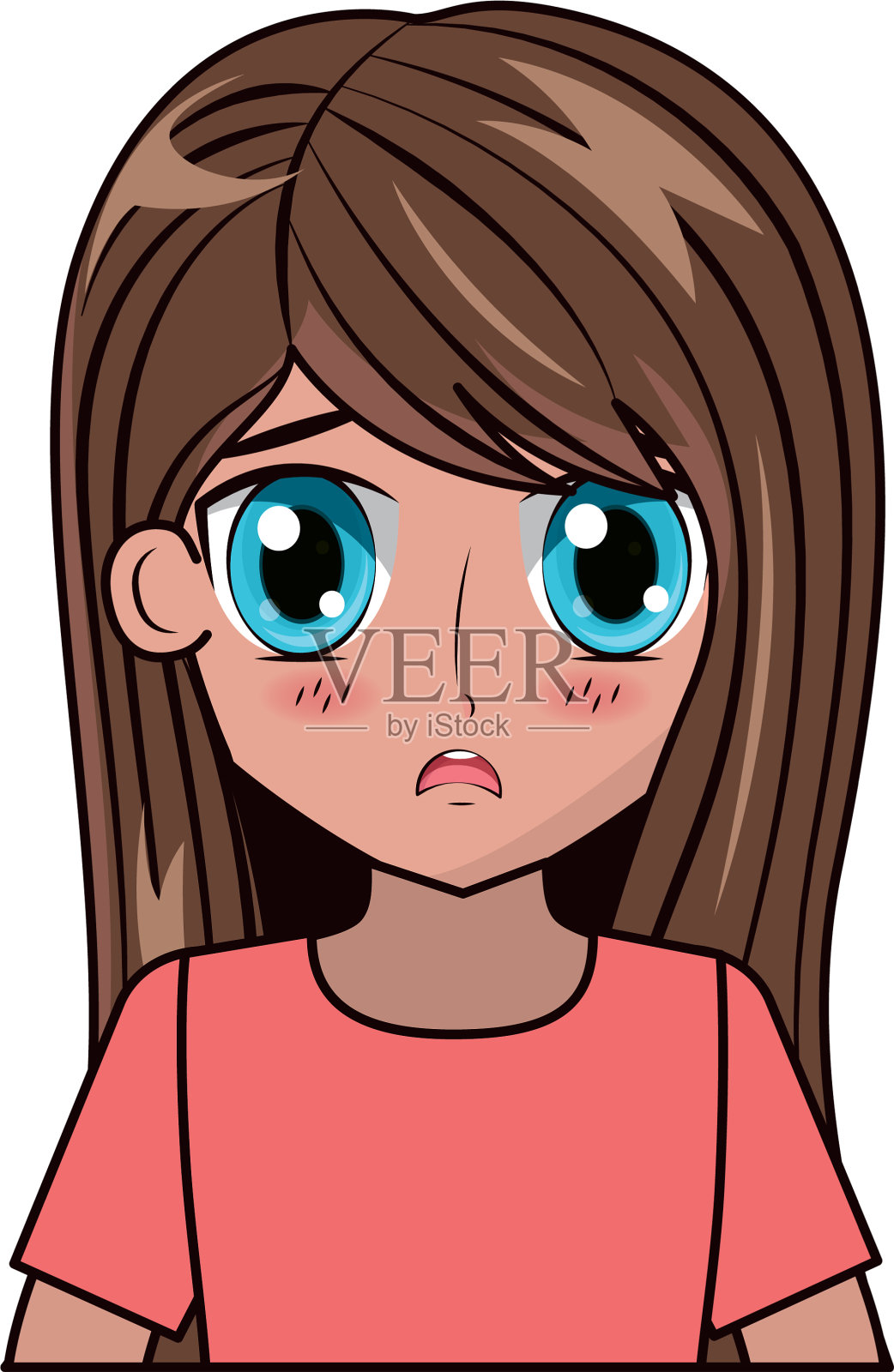 女孩动画漫画设计元素图片