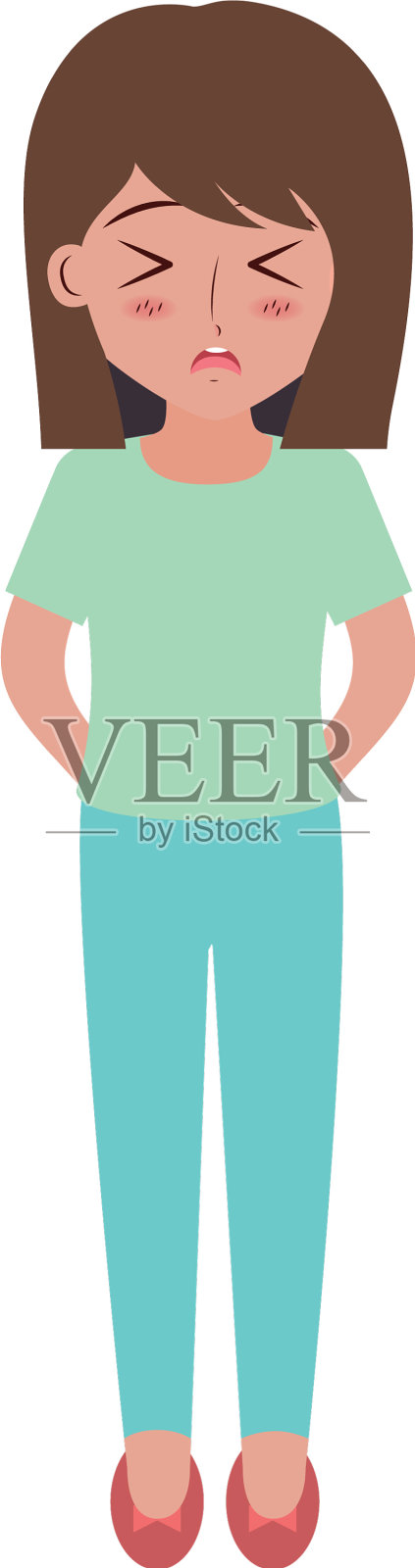 可爱的动漫女孩漫画设计元素图片