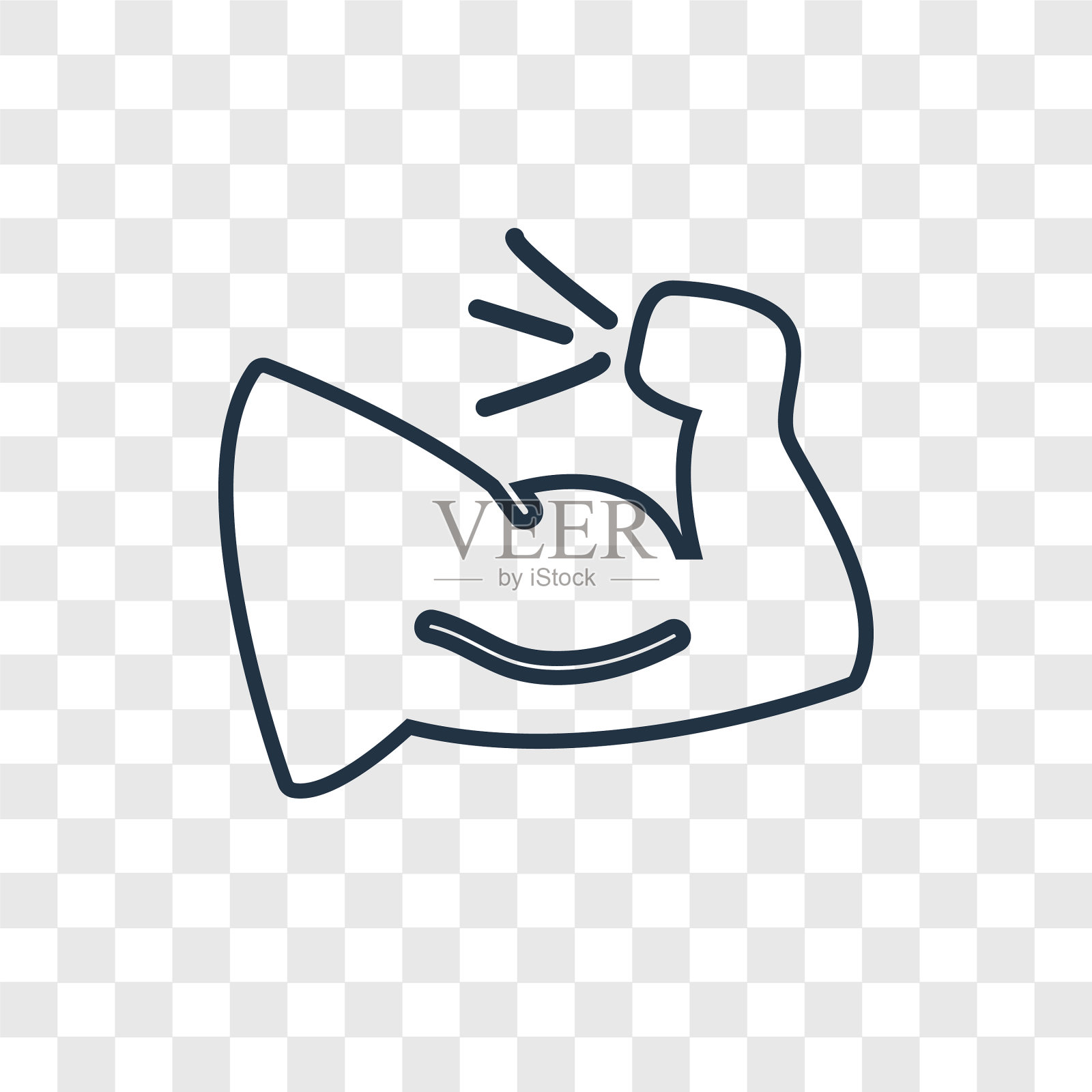 肌肉概念线性图标孤立上插画图片素材