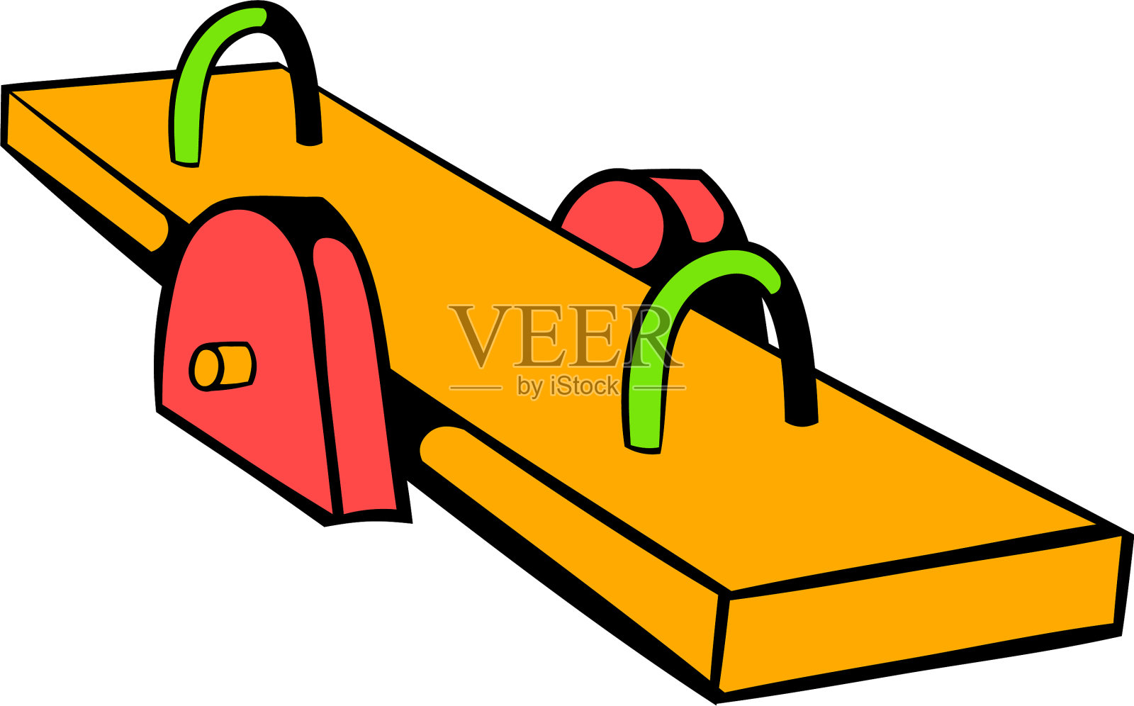 黄色跷跷板图标图标卡通设计元素图片