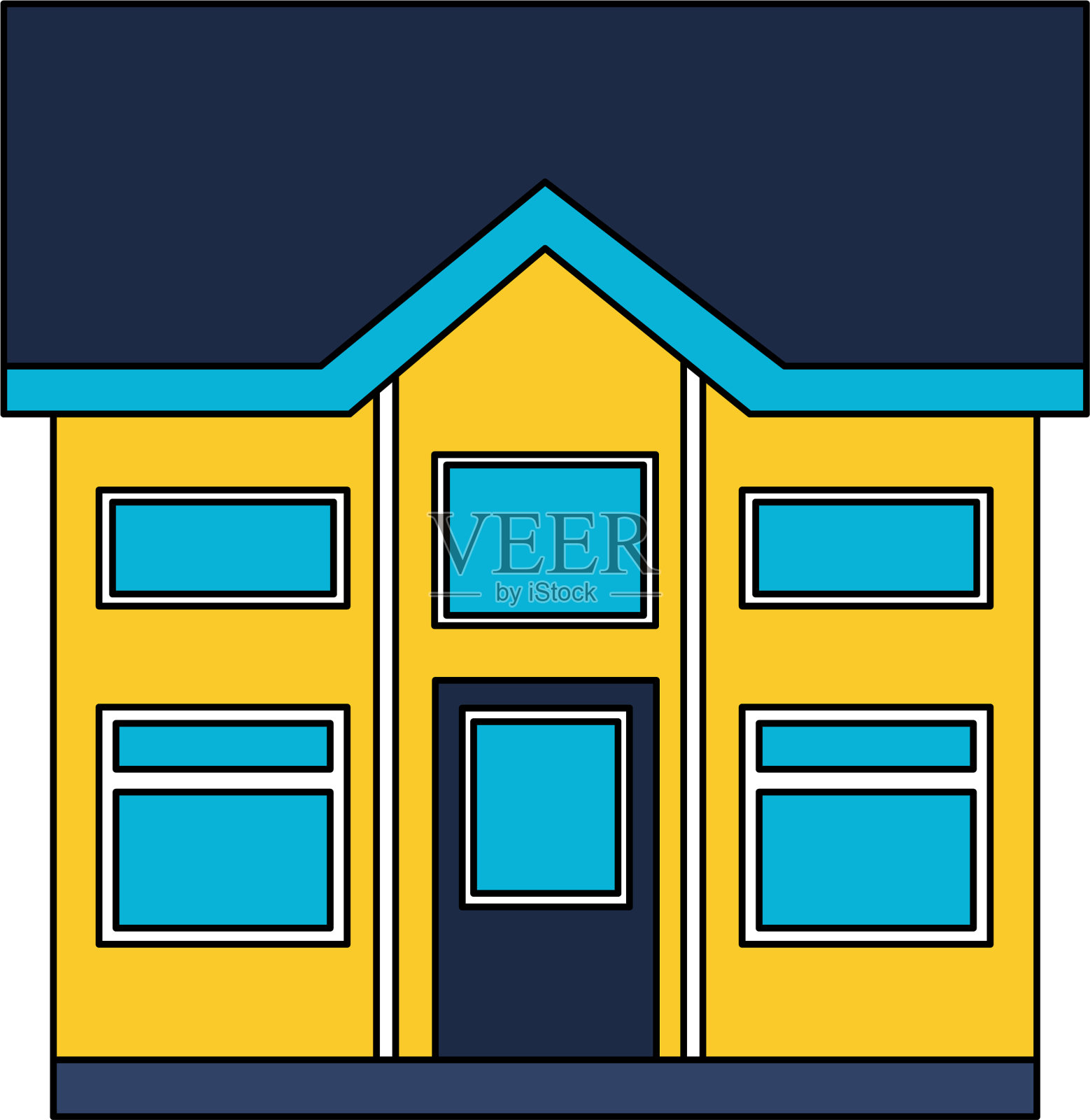 房子的外部白色背景设计元素图片