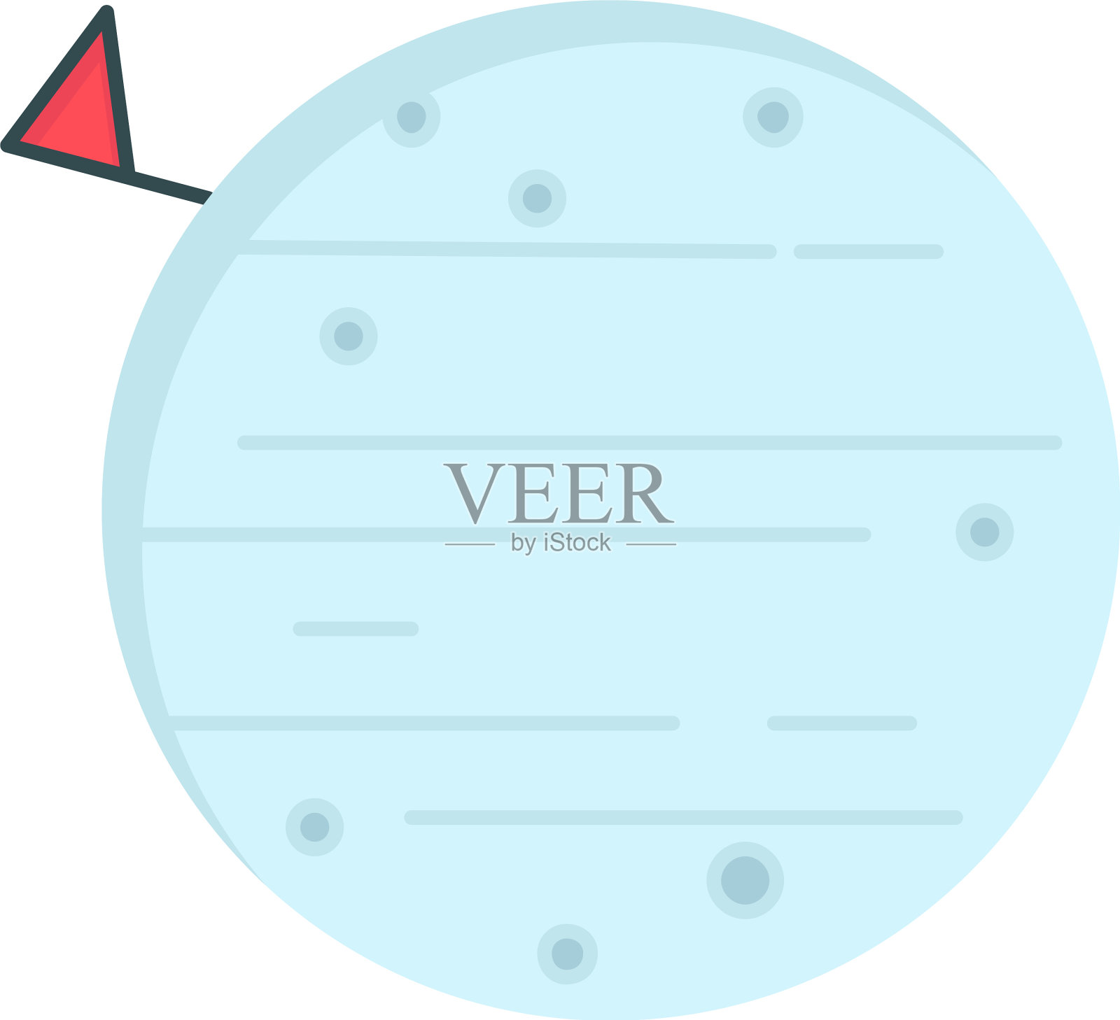 月球行星空间方正地球平面彩色图标插画图片素材