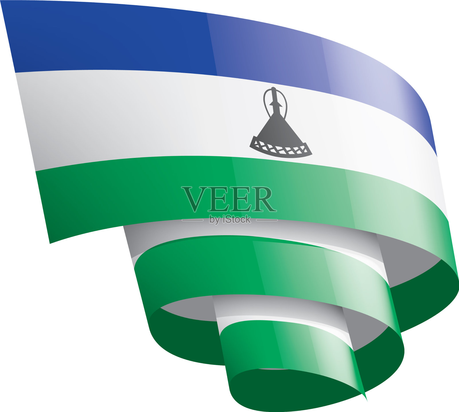 莱索托国旗上有白色设计元素图片